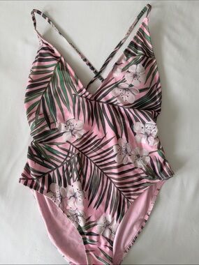 Garage Pink Floral Tropical One-Piece Swimsuit